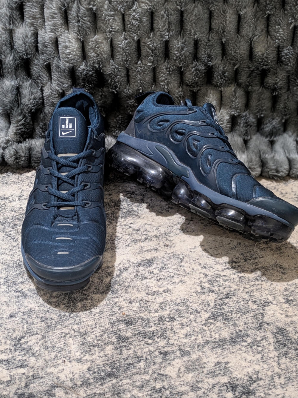 Nike Men’s VaporMax Plus Athletic Shoes - Navy Blue